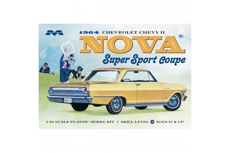 PRE-ORDER Moebius 1964 Chevy Nova Super Sport Coupe - 1/25 Scale Model Kit - MOE-2320
