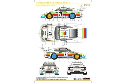 S.K. Decals Porsche 935 K3 Le Mans 80 Team Dick Barbour Racing APPLE Decals (NuNu)  - 1/24 Scale - SK-24106