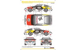 S.K. Decals Mitsubishi Starion Gr.A Macau 1987 Team Ralliart Australia Decals (Beemax)  - 1/24 Scale