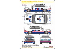 S.K. Decals BMW M3 E30 Macau Guia 1992 Mobil 1 - 1/24 Scale - SK-24052