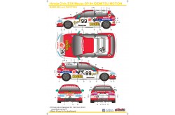 S.K. Decals Honda Civic EG6 JTC 92 Macau GP 94 Idemitsu Decals (Hasegawa) - 1/24 Scale