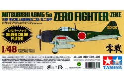 Tamiya Mitsubishi A6M5/5A (Zeke) Zero Fighter Silver Plated - 1/48 Scale Model Kit - TAM-10317