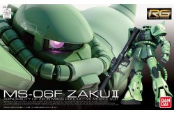 Bandai MS-06F Zaku II Gundam RG - 1/144 Scale Model Kit