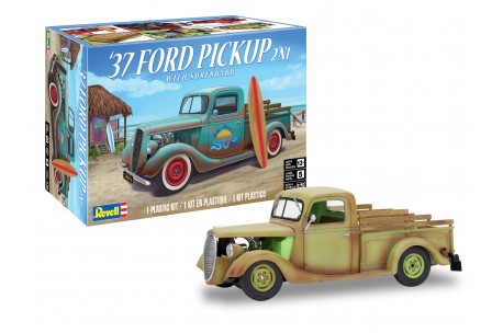 Revell 1937 Ford Pickup Street Rod with Surf Board (2 N 1) - 1/25 Scale Model Kit - 85-4516
