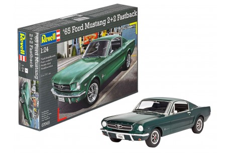 Revell of Germany 1965 Ford Mustang 2+2 Fastback  - 1/24 Scale Model Kit - 80-7065