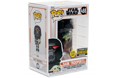 Star Wars: The Mandalorian Dark Trooper with Grogu Pop! Vinyl Figure - FUN-SW488