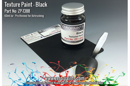 Zero Paints Black Textured Paint - 60ml - ZP-1388