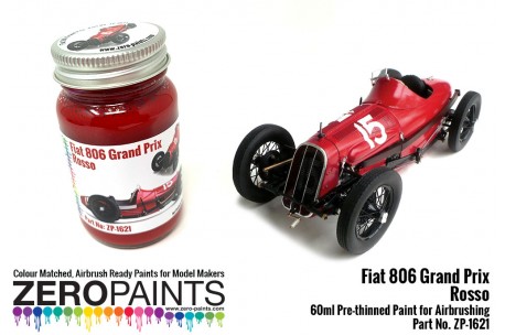 Zero Paints Fiat 806 Grand Prix Rosso Paint 60ml - ZP-1621