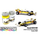 Zero Paints Renault RE30 1981 Yellow and White Paint Set 2x30ml