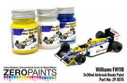 Zero Paints Williams FW11B Blue/Yellow Paint Set - 3x30ml
