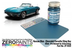 Zero Paints Nassau Blue Paint - 1965 Chevrolet Corvette 60ml (Revell Kit)