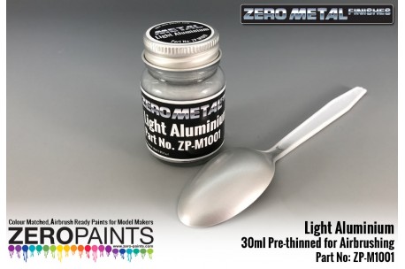 Zero Paints Light Aluminium Paint - 30ml - Zero Metal Finishes - ZP-M1001