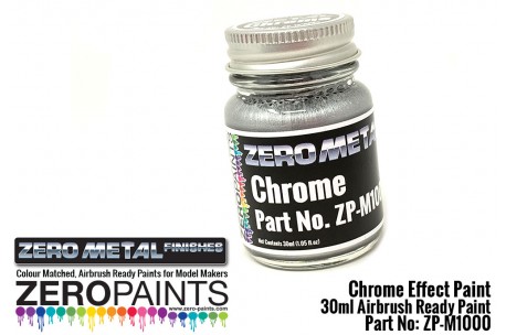 Zero Paints Chrome Paint 30ml - Zero Metal Finishes - ZP-M1000