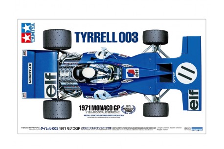 PRE_ORDER - Tamiya Tyrrell 003 1971 Monaco GP (w/Photo-Etched Parts) - 1/12 Scale Model Kit - 12054