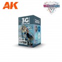 AK Interactive Wargame Color Set: Blue Armor - AK1063
