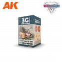 AK Interactive Wargame Color Set: Basic Skin Colors - AK1075
