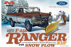 Moebius 1972 Ford Ranger 250 Pickup Truck  with Snow Plow 1/25 Scale Model Kit - MOE-2568