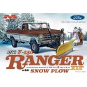 Moebius 1972 Ford Ranger 250 Pickup Truck  with Snow Plow 1/25 Scale Model Kit