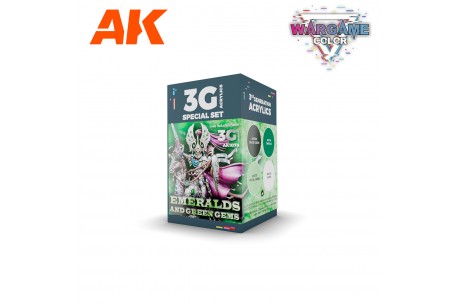 AK Interactive Wargame Color Set: Emeralds and Green - AK1078
