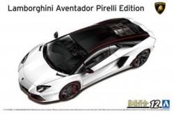 Aoshima Lamborghini Aventador Pirelli Edition Sports Car - 1/24 Scale Model Kit - 61213