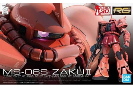 Bandai 02 MS-06S Char's Zaku RG - 1/144 Scale Model Kit - 2111406