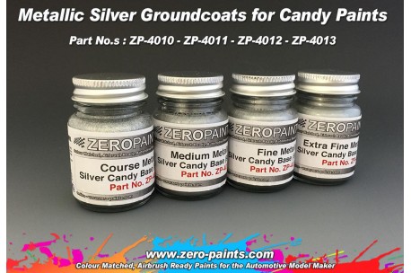 Zero Paints Extra Fine Metallic Silver Groundcoat for Candy Paints 60ml - ZP-1410