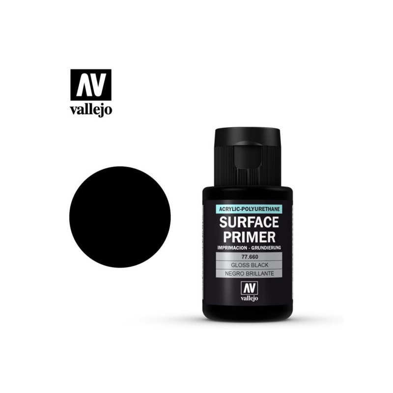 Vallejo Metal Color - Gloss Black Primer (60ml) - Everything Airbrush