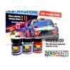 Zero Paints Hyundai i20 WRC Red, Light Blue & Dark Blue Paint Set Paint Set 3x30ml