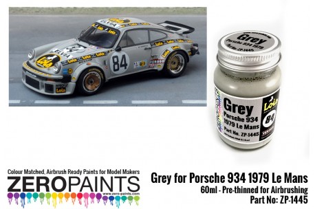Zero Paints Grey for Porsche 934 1979 No.84 Le Mans Paint 60ml - ZP-1445