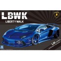 Aoshima Liberty Walk LB-Works Lamborghini Aventador Ver. 2 - 1/24 Scale Model Kit