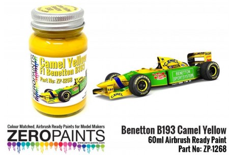 Zero Paints Benetton B193 Camel Yellow Paint 60ml
