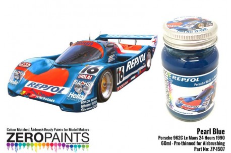 Zero Paints Pearl Blue Porsche 962C Le Mans 24 Hours 1990 Paints 60ml - ZP-1507