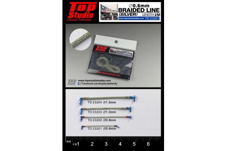 Top Studio Braided Line 0.6mm (Silver) - 23201