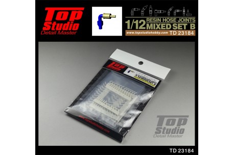Top Studio 1/12 resin hose joints mixed set B - TD23184