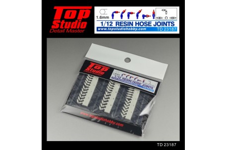 Top Studio 1/12  resin hose joints (1.6mm) - TD23187