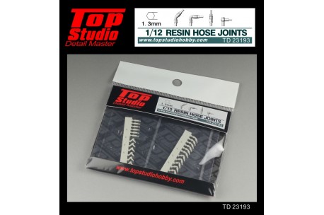 Top Studio 1/12  resin hose joints (1.3mm) - TD23193