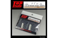 Top Studio 1/20 - 1/24 resin hose joints (0.8mm) - TD23196