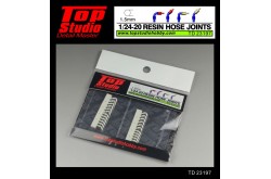 Top Studio 1/20 - 1/24 resin hose joints (1.5mm) - TD23197