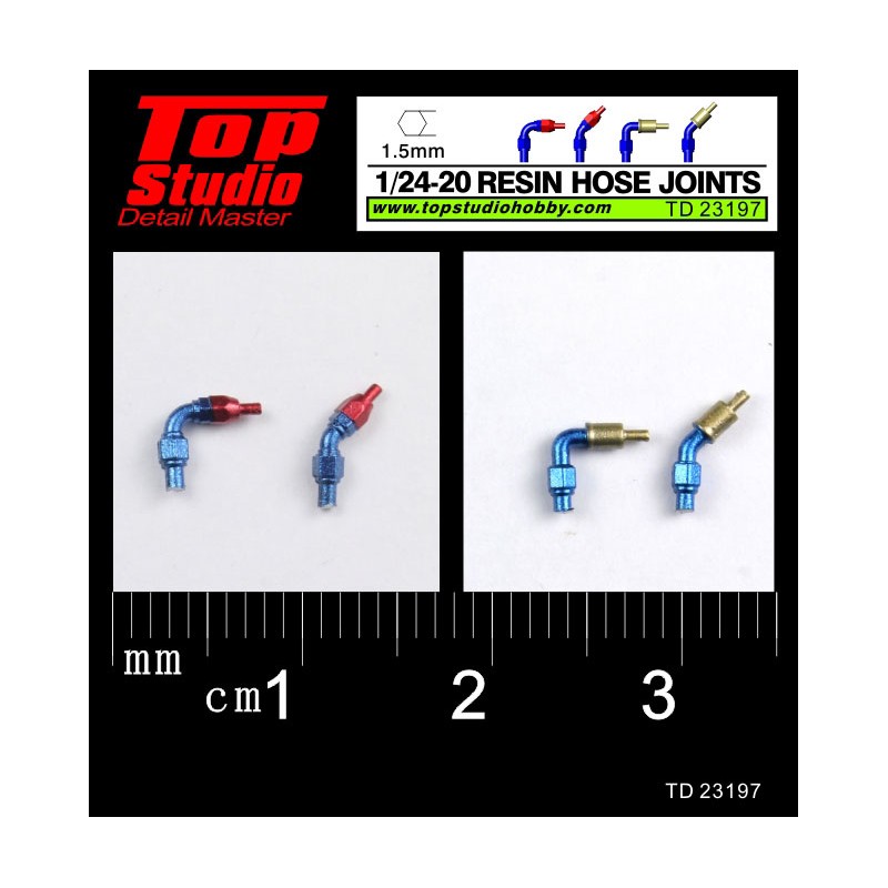 1.5mm, resin Top Studio 1/24 1/20 Hose Joints 
