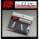 Top Studio 1/20 - 1/24 resin hose joints (0.9mm)
