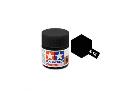 convergencia versus Calor Tamiya Acrylic Mini X-18 Semi Gloss Black - 10ml Jar | 81518 | Tamiya - Up  Scale Hobbies