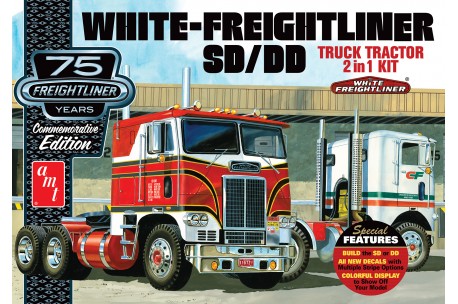 1/25 White Freightliner 2'n1 Cabover 75th Anniversary - 1046