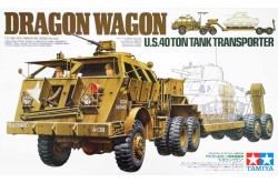 Tamiya U.S. 40 Ton Tank Transporter "Dragon Wagon" - 1/35 Scale Model Kit