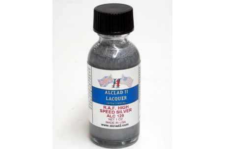 Alclad II RAF High Speed Silver Lacquer - 1oz | ALC-125 - Up Scale Hobbies