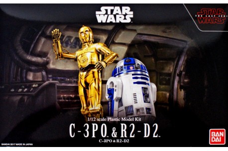 Bandai Star Wars C-3PO & R2-D2 1/12 Scale Model Kit - 223297
