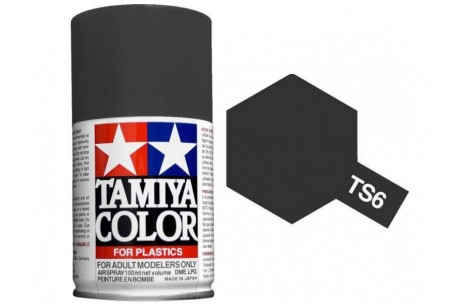 Tamiya 85006 TS-6 Matte Black Lacquer Spray Paint 100ml - US