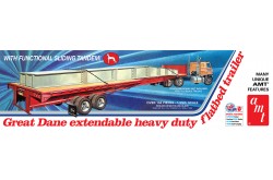 AMT Great Dane Extendable Flat Bed Trailer Model Kit - 1/25 Scale