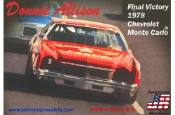 Sal JR Models Donnie Allison 1978 Chevrolet Monte Carlo – Limited Run - 1/25 Scale