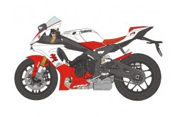 Blue Stuff YAMAHA YZF-R1 20th Anniversary Decals (Red) - 1/12 Scale