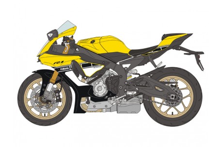 Blue Stuff YAMAHA YZF-R1 20th Anniversary (Yellow) Decals - 1/12 Scale